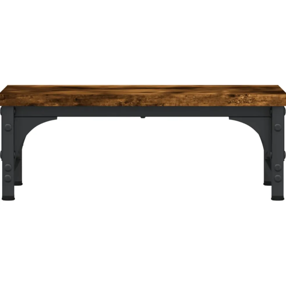 vidaXL Monitorstandaard 37x23x14 cm bewerkt hout gerookt eikenkleurig