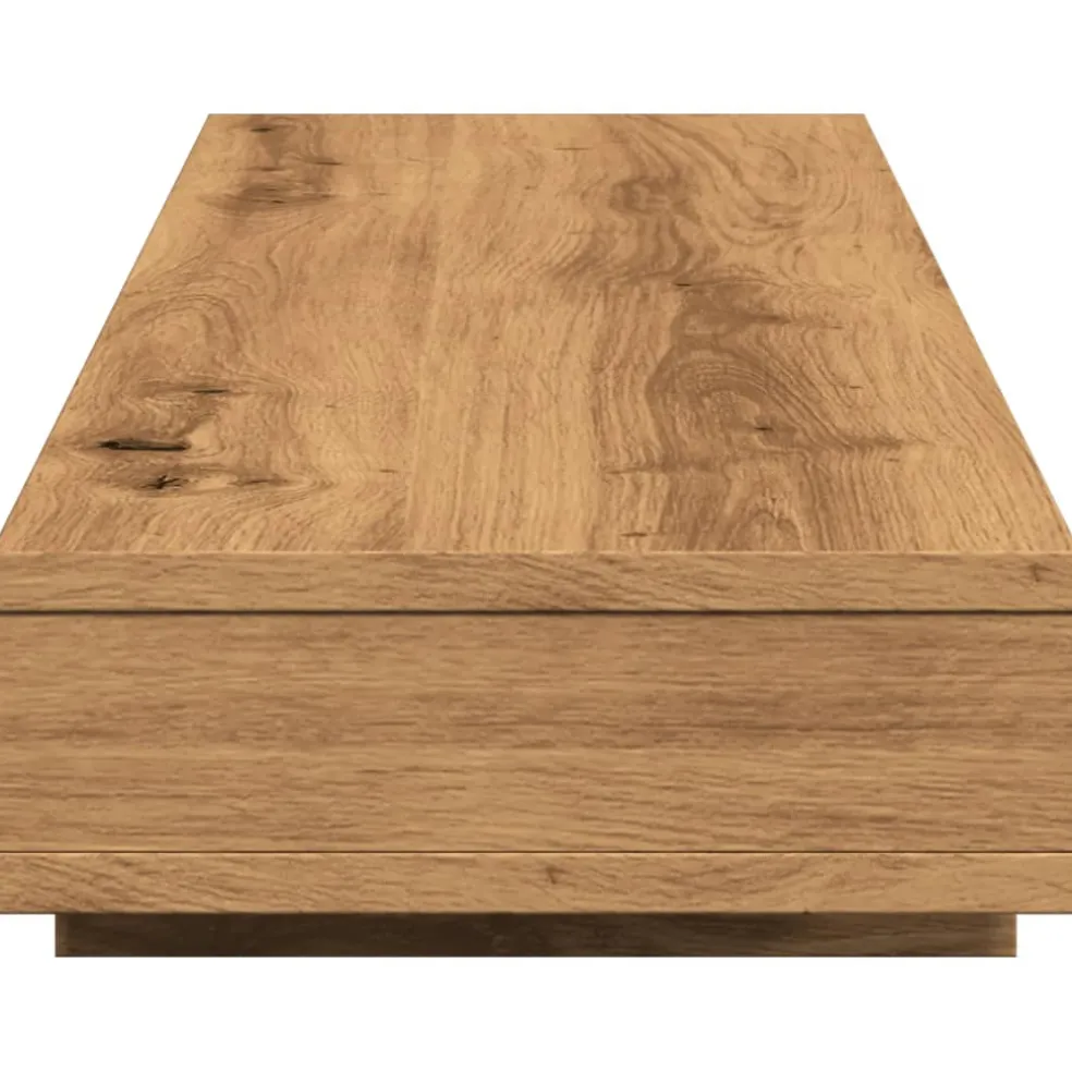 vidaXL Monitorstandaard 100x27x15 cm bewerkt hout artisanaal eiken