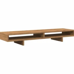 vidaXL Monitorstandaard 100x27x15 cm bewerkt hout artisanaal eiken