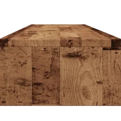 vidaXL Monitorstandaard 100x24x13 cm bewerkt hout oud houtkleurig