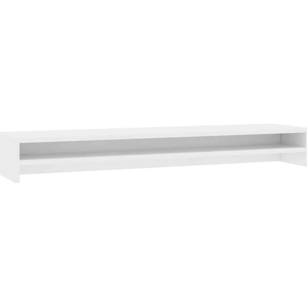 vidaXL Monitorstandaard 100x24x13 cm bewerkt hout wit