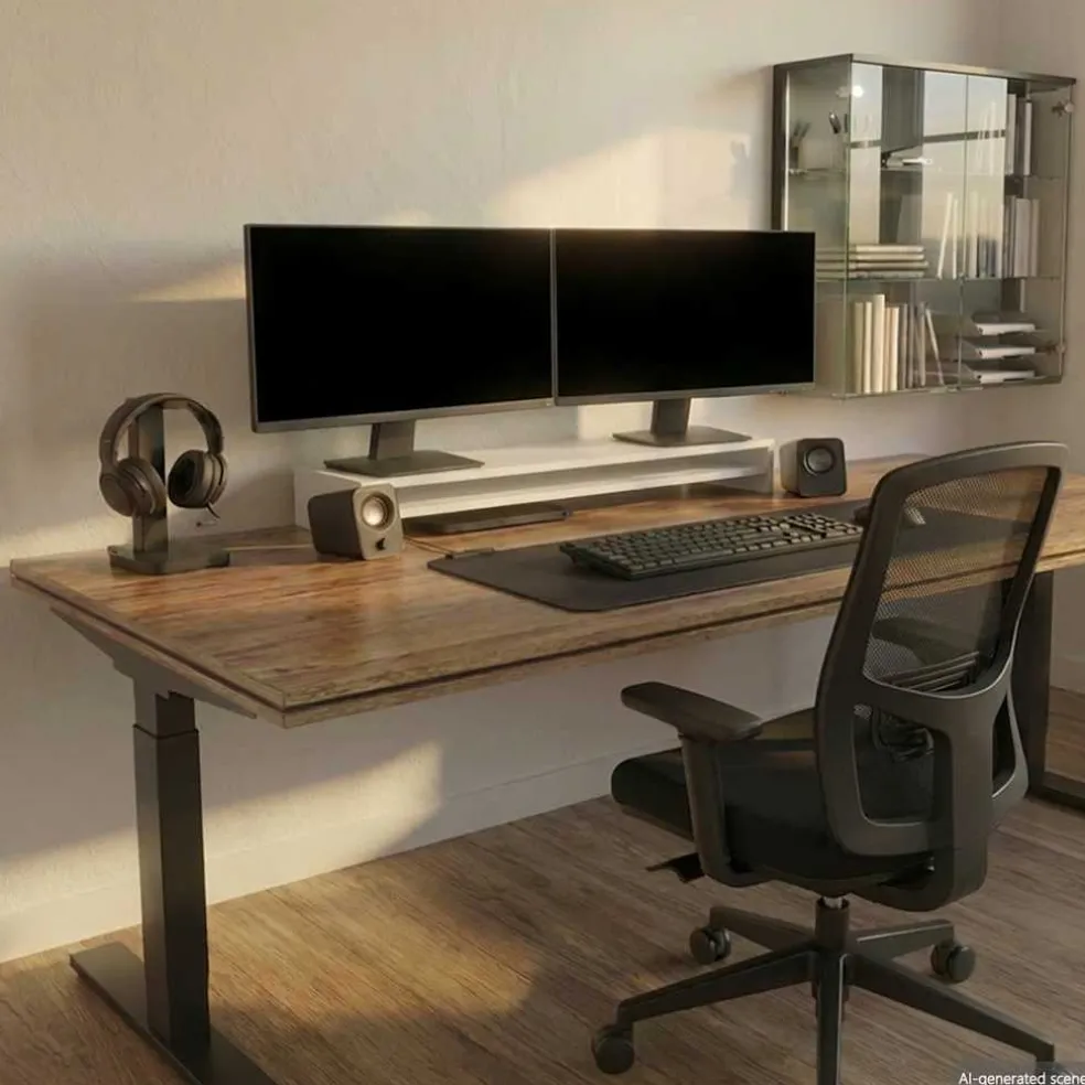 vidaXL Monitorstandaard 100x24x13 cm bewerkt hout wit