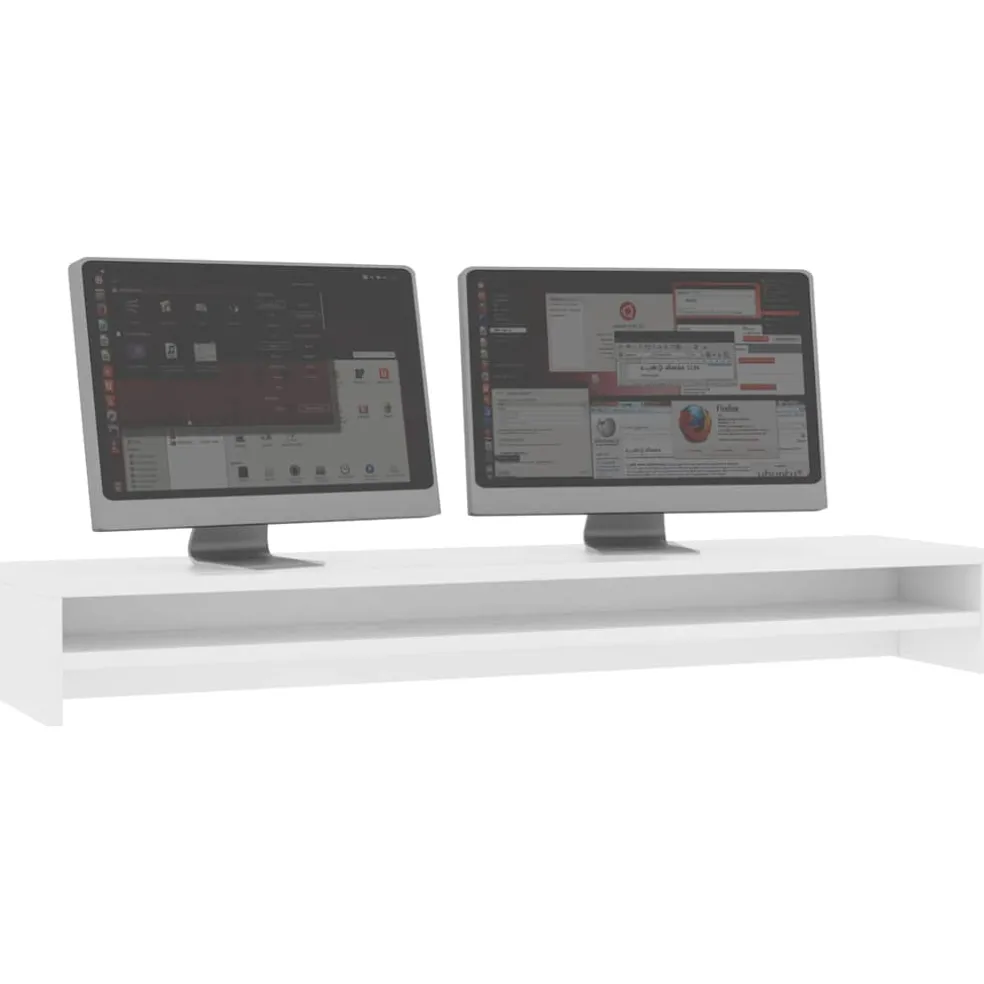 vidaXL Monitorstandaard 100x24x13 cm bewerkt hout wit