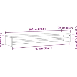 vidaXL Monitorstandaard 100x24x13 cm bewerkt hout gerookt eikenkleurig