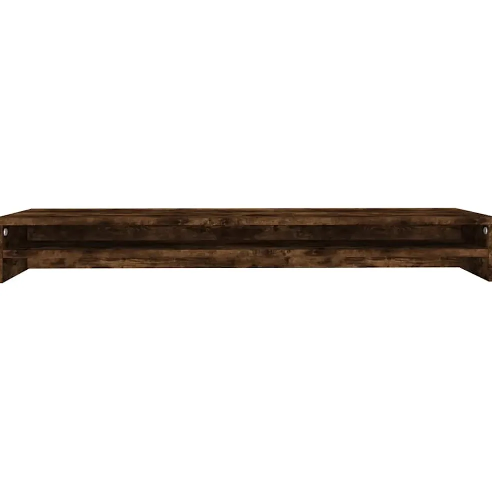 vidaXL Monitorstandaard 100x24x13 cm bewerkt hout gerookt eikenkleurig