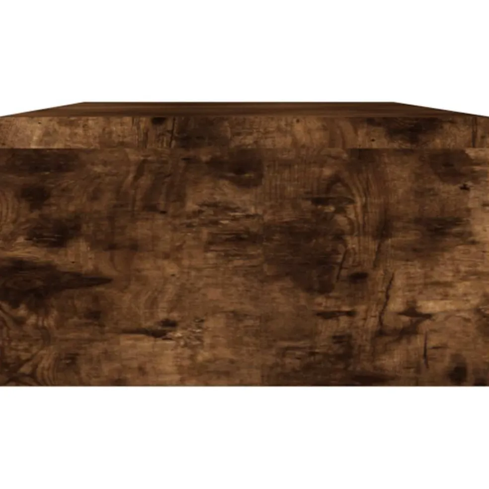 vidaXL Monitorstandaard 100x24x13 cm bewerkt hout gerookt eikenkleurig
