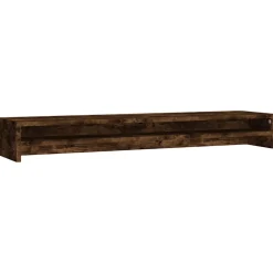 vidaXL Monitorstandaard 100x24x13 cm bewerkt hout gerookt eikenkleurig