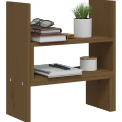 vidaXL Monitorstandaard (39-72)x17x43 cm grenenhout honingbruin