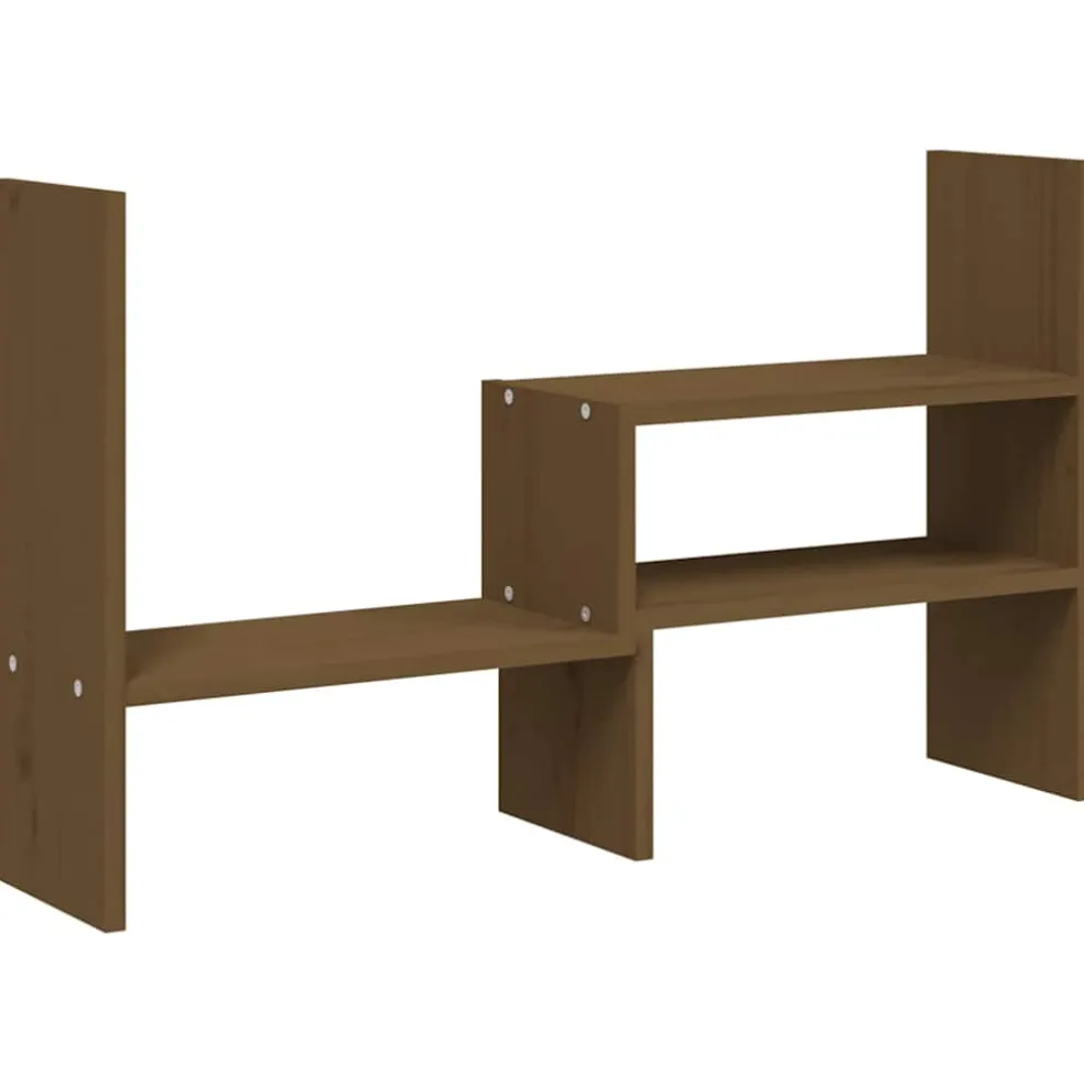 vidaXL Monitorstandaard (39-72)x17x43 cm grenenhout honingbruin