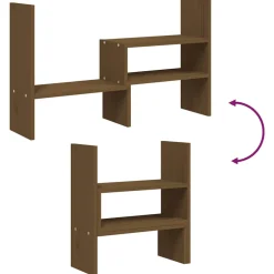 vidaXL Monitorstandaard (39-72)x17x43 cm grenenhout honingbruin
