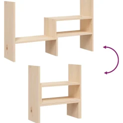 vidaXL Monitorstandaard (39-72)x17x43 cm massief grenenhout
