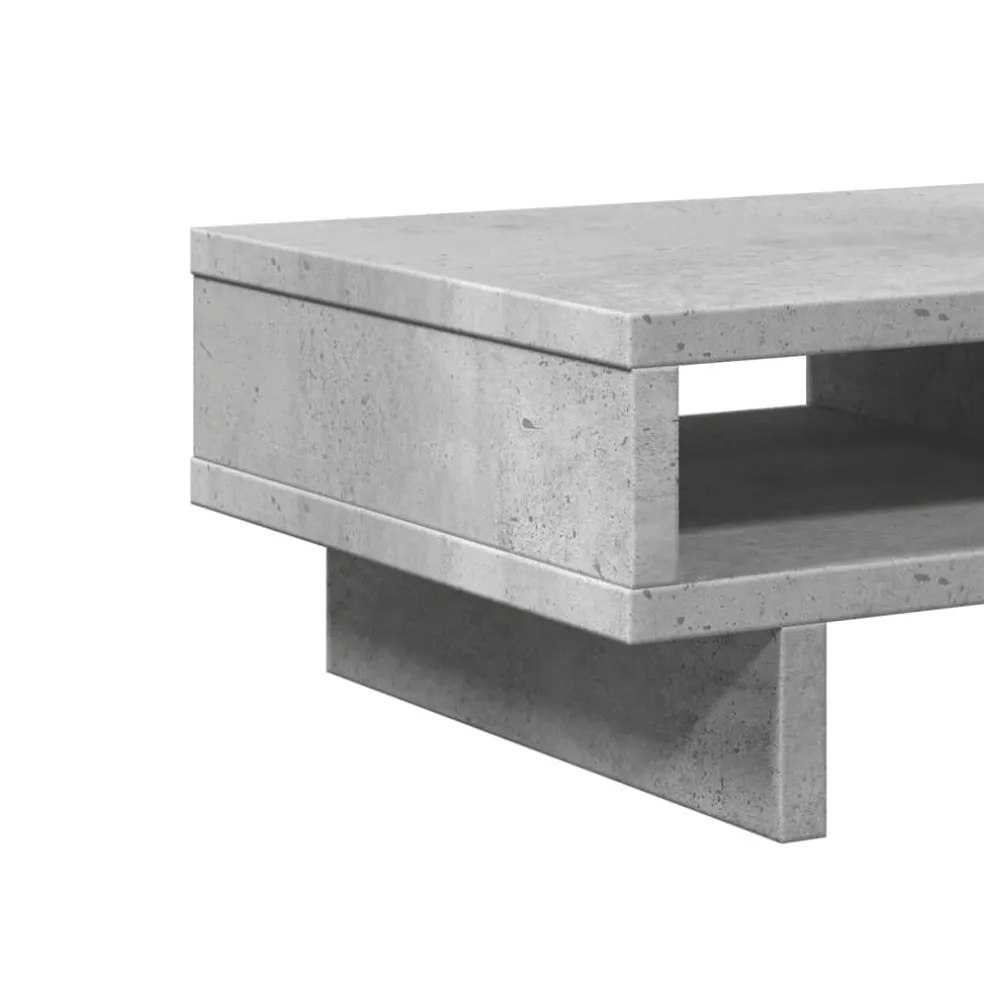 vidaXL Monitorstandaard 50x27x15 cm bewerkt hout betongrijs