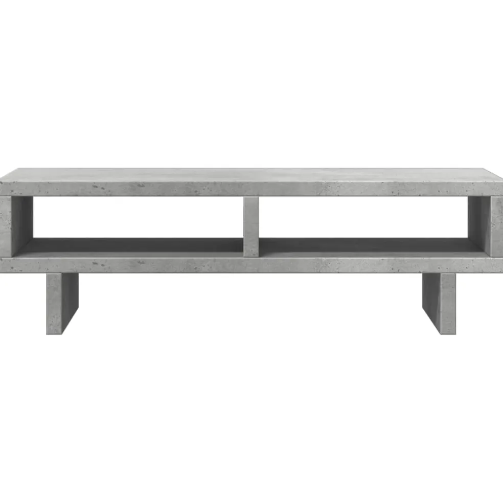 vidaXL Monitorstandaard 50x27x15 cm bewerkt hout betongrijs