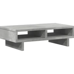 vidaXL Monitorstandaard 50x27x15 cm bewerkt hout betongrijs