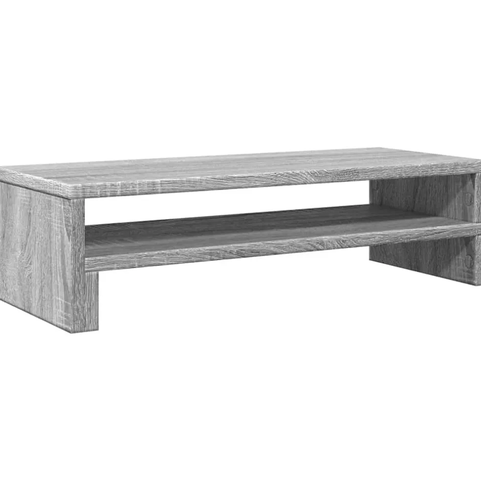 vidaXL Monitorstandaard 54x22x15 cm bewerkt hout grijs sonoma eiken