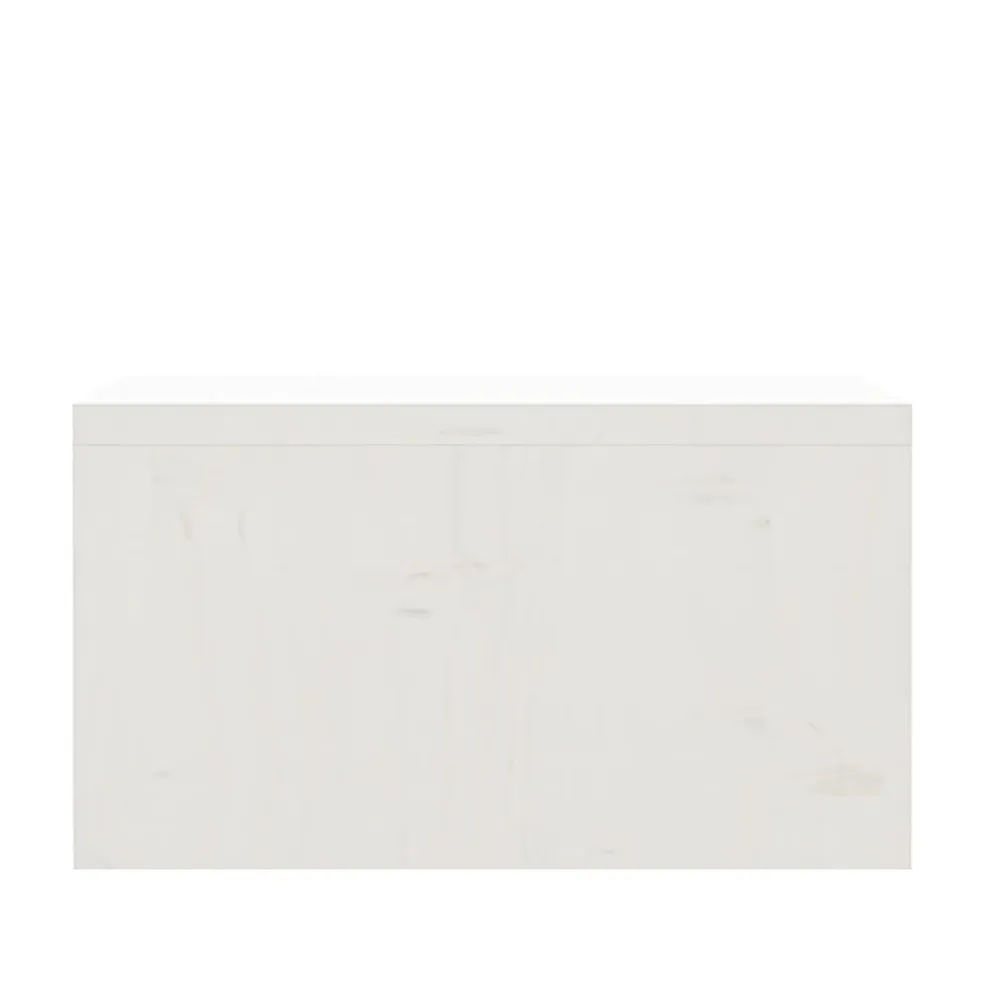 vidaXL Monitorstandaard 50x27x15 cm massief grenenhout wit