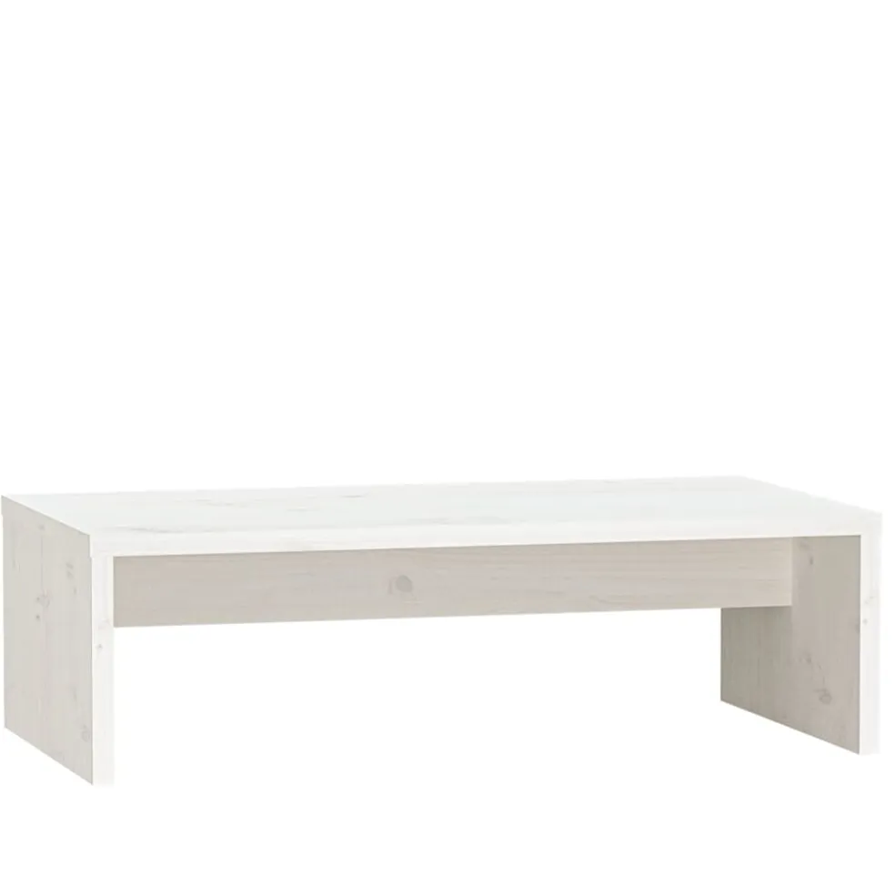 vidaXL Monitorstandaard 50x27x15 cm massief grenenhout wit