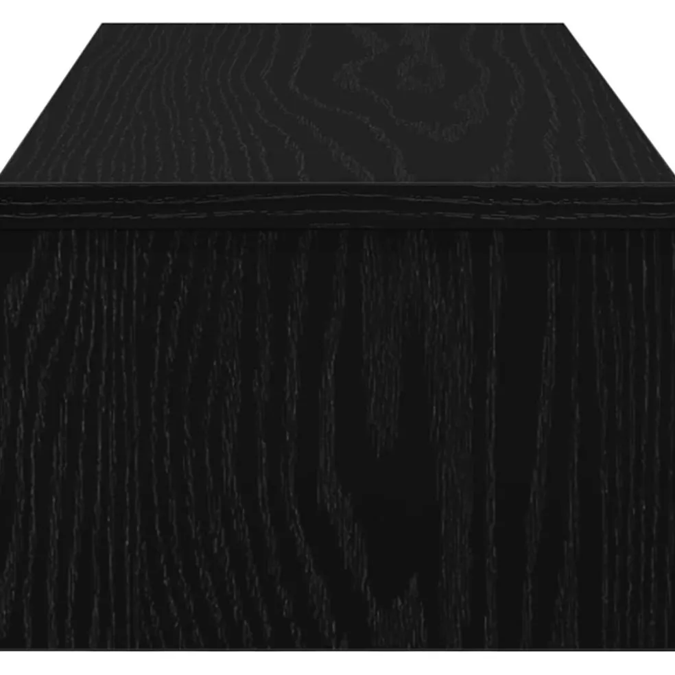 vidaXL Monitorstandaard Zwart Eiken 54x22x15 cm Bewerkt Hout