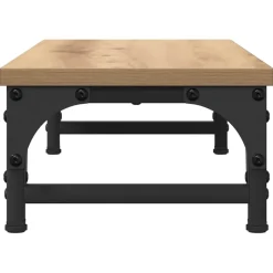 vidaXL Monitor Stand Artisanaal eiken 55 x 23 x 14 cm Bewerkt hout