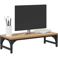 vidaXL Monitor Stand Artisanaal eiken 55 x 23 x 14 cm Bewerkt hout