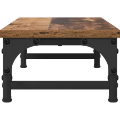vidaXL Monitor Stand Oud hout 55 x 23 x 14 cm Bewerkt hout