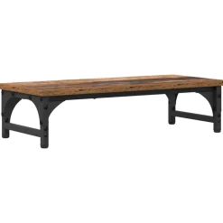 vidaXL Monitor Stand Oud hout 55 x 23 x 14 cm Bewerkt hout