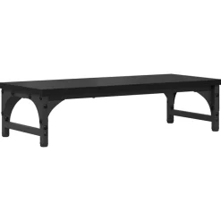 vidaXL Monitor Stand Zwart eiken 55 x 23 x 14 cm Bewerkt hout