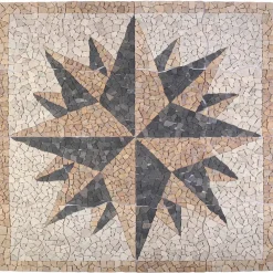 vidaXL Mosaic Tiles Wind Pattern Meerkleurig 120 x 120 cm Marmer
