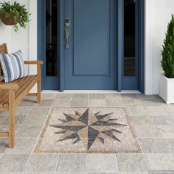 vidaXL Mosaic Tiles Wind Pattern Meerkleurig 120 x 120 cm Marmer