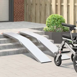 vidaXL Motorcycle Ramp 680 kg 2 st Zilver 680 kg Aluminium