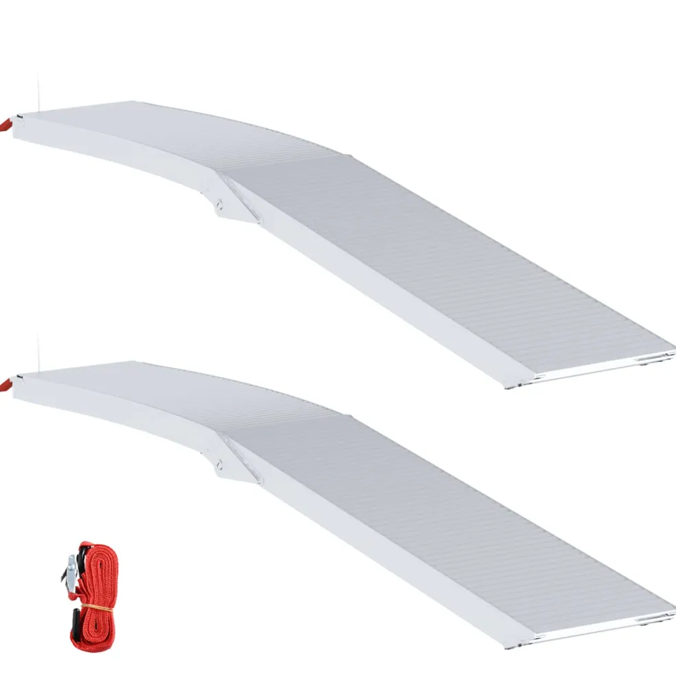 vidaXL Motorcycle Ramp 680 kg 2 st Zilver 680 kg Aluminium