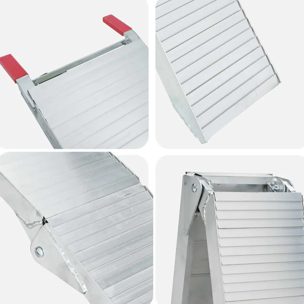 vidaXL Motorcycle Ramp 680 kg 2 st Zilver 680 kg Aluminium