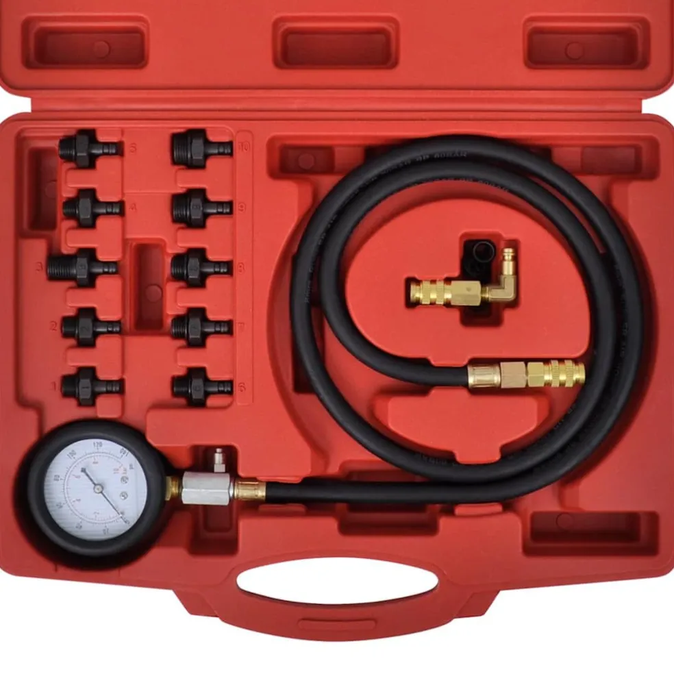 vidaXL Motor en olie druk test set