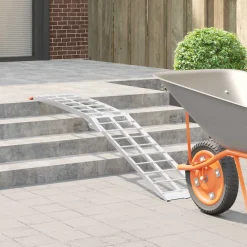 vidaXL Motorfietshelling zilver 340 kg per stuk Aluminium