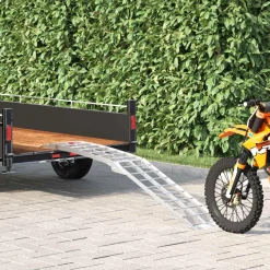 vidaXL Motorfietshelling zilver 340 kg per stuk Aluminium