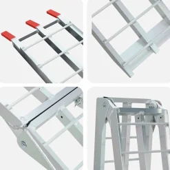 vidaXL Motorfietshelling zilver 340 kg per stuk Aluminium