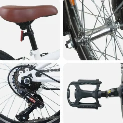 vidaXL Mountainbike 20 Inch 6-Snelheid voor 5-8 jaar oud Wit