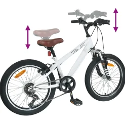 vidaXL Mountainbike 20 Inch 6-Snelheid voor 5-8 jaar oud Wit
