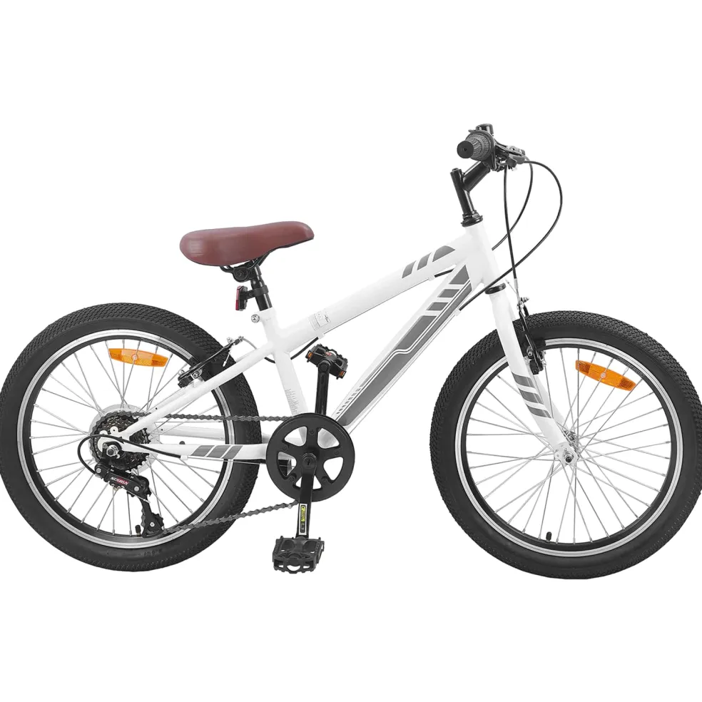 vidaXL Mountainbike 20 Inch 6-Snelheid voor 5-8 jaar oud Wit
