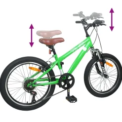 vidaXL Mountainbike 20 Inch 6-Snelheid voor 5-8 jaar oud Groen