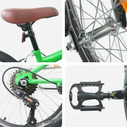 vidaXL Mountainbike 20 Inch 6-Snelheid voor 5-8 jaar oud Groen