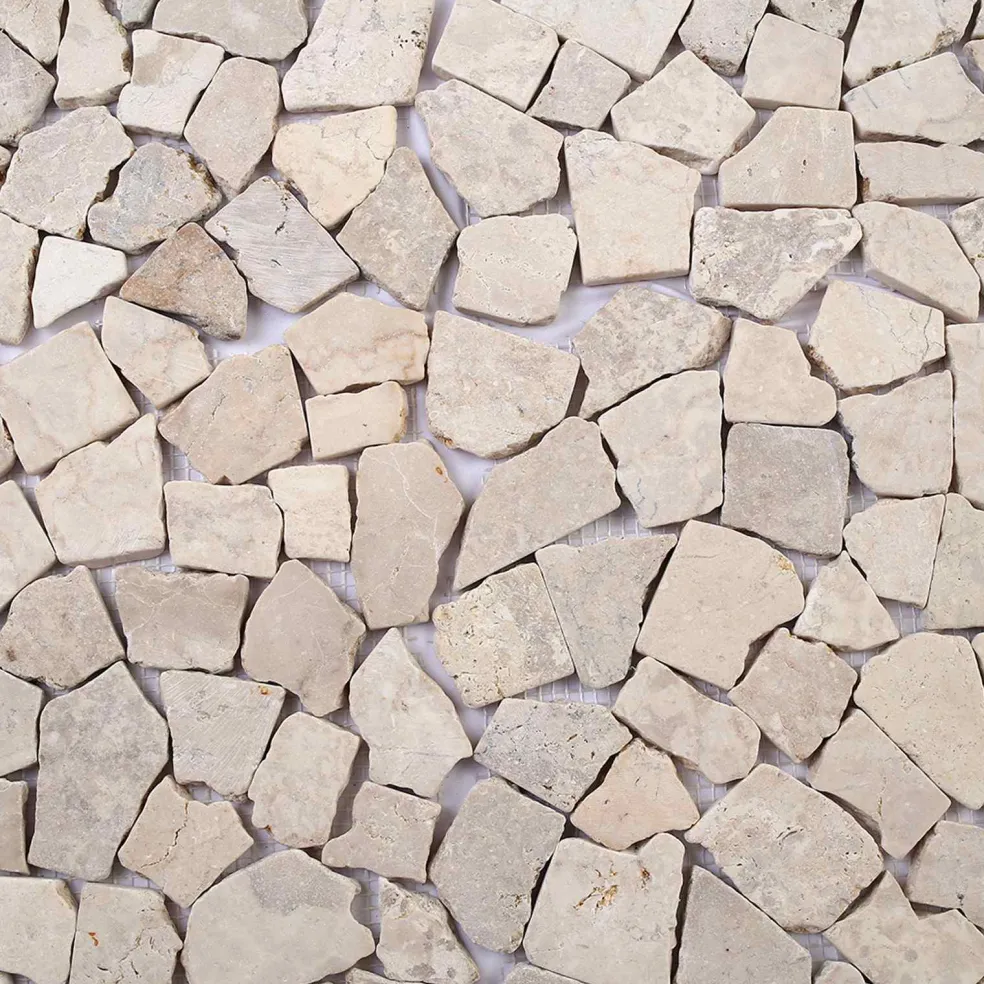 vidaXL Mozaïek Tegels Crèmekleurig 30 x 30 cm Marmer