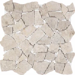 vidaXL Mozaïek Tegels Crèmekleurig 30 x 30 cm Marmer