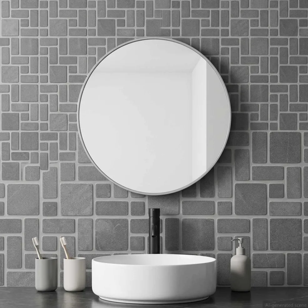 vidaXL Mozaïek Tegels Grijs 30 x 30 cm Marmer