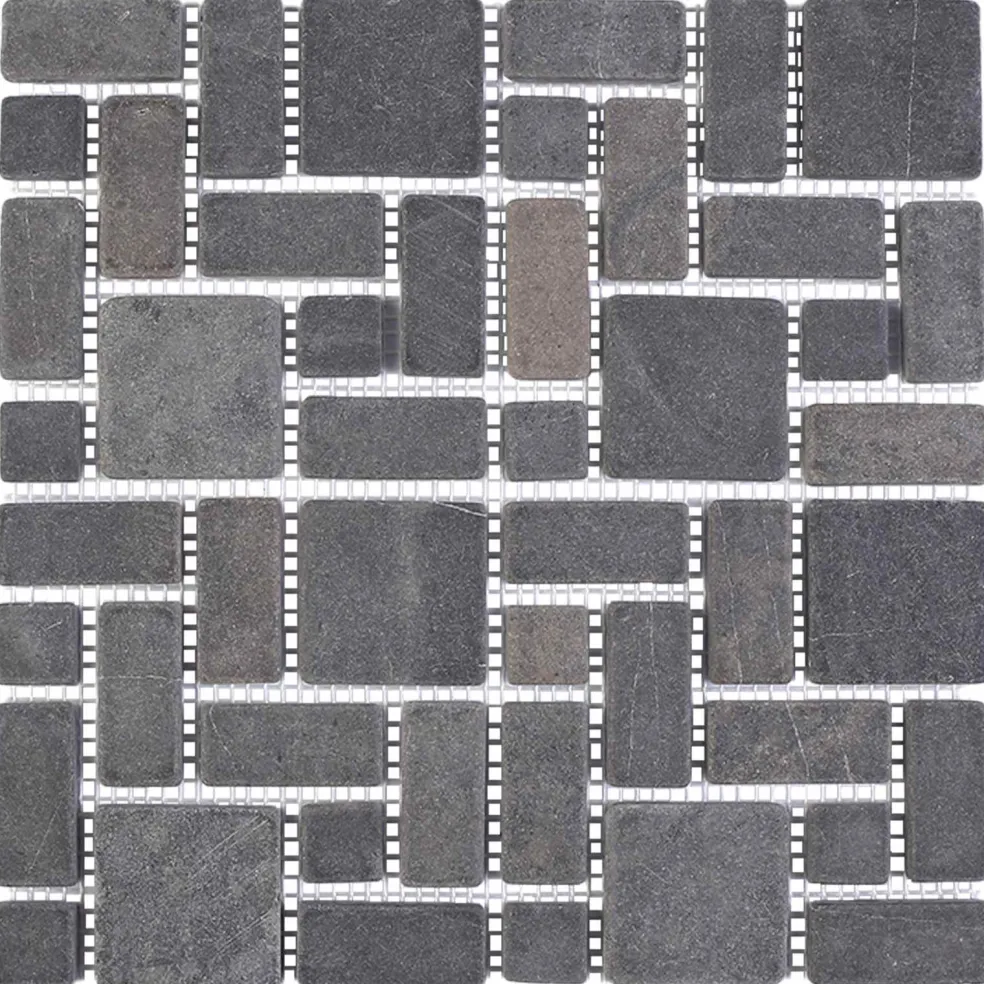 vidaXL Mozaïek Tegels Grijs 30 x 30 cm Marmer
