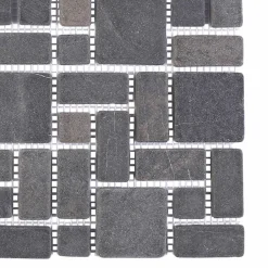 vidaXL Mozaïek Tegels Grijs 30 x 30 cm Marmer