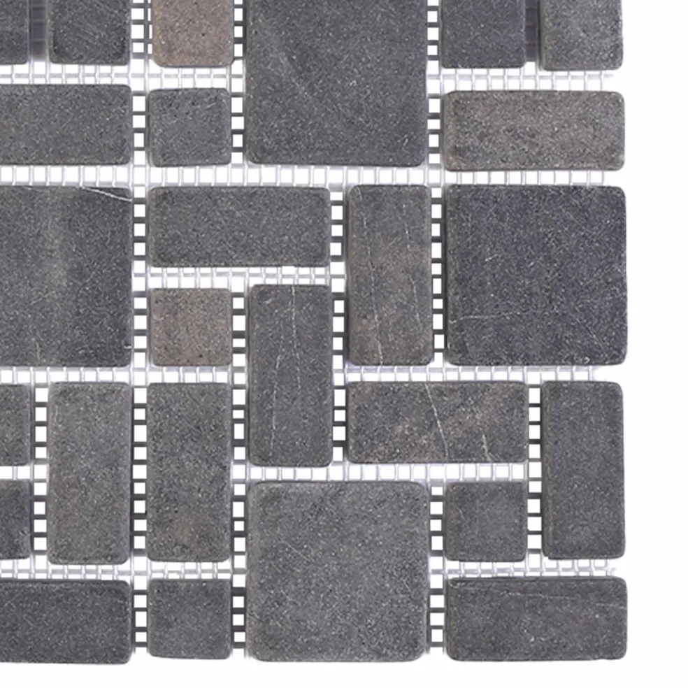 vidaXL Mozaïek Tegels Grijs 30 x 30 cm Marmer