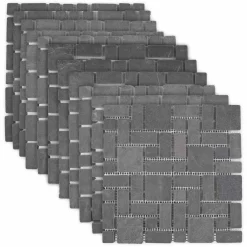 vidaXL Mozaïek Tegels Grijs 30 x 30 cm Marmer