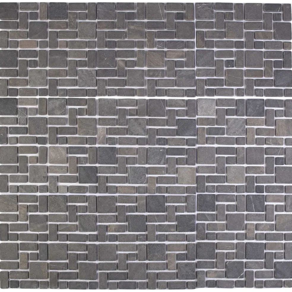 vidaXL Mozaïek Tegels Grijs 30 x 30 cm Marmer
