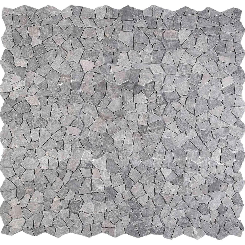 vidaXL Mozaïek Tegels Lichtgrijs 30 x 30 cm Marmer
